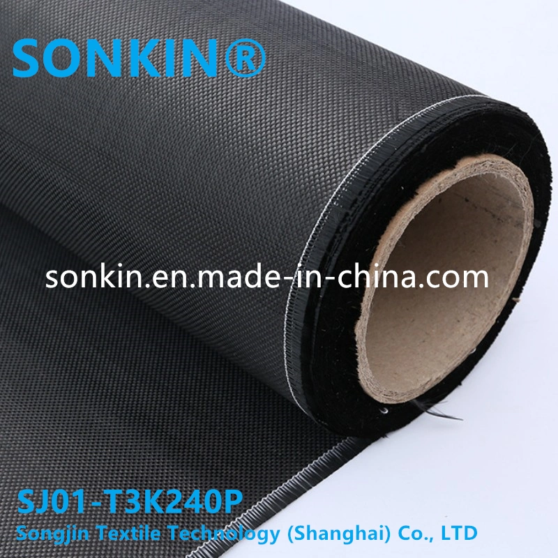 China Factory 240g Plain Carbon Fiber 3K Flame Retardant Fabric for Sale