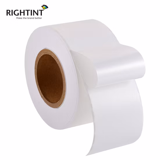 잉크젯 프린터용 사전 절단 라벨 롤용 PP 75GSM 광택 흰색 소재
